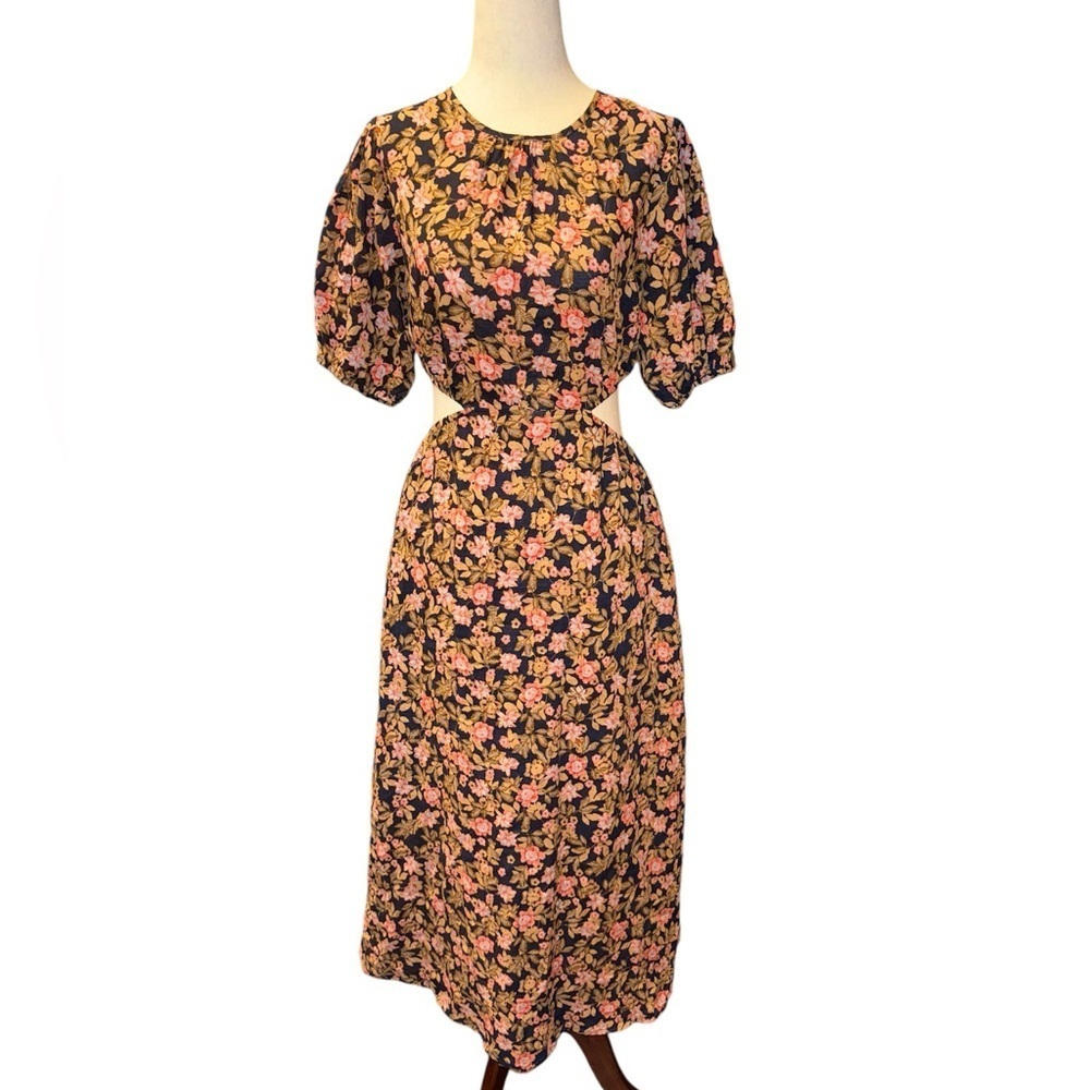 MVN THE LABEL Floral Cutout Dress